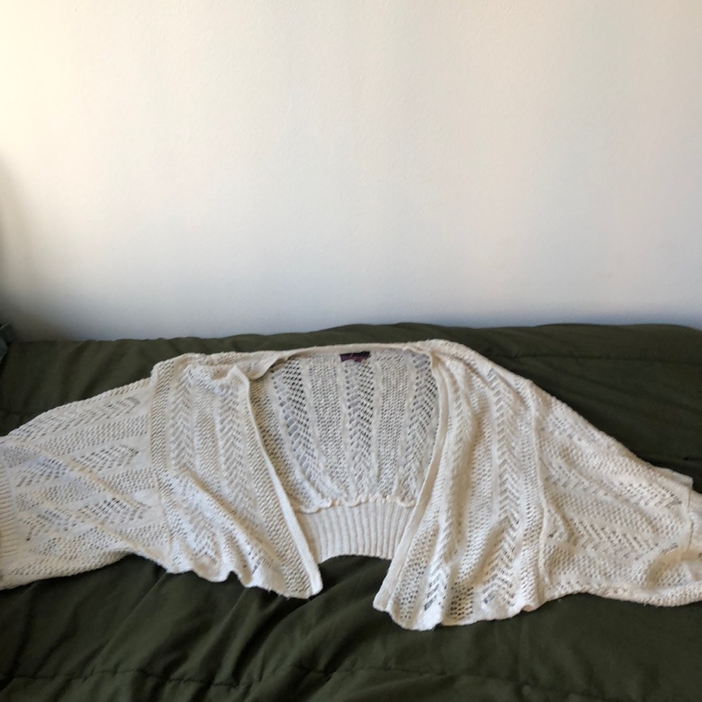 Takeout Cream Lace Cardigan